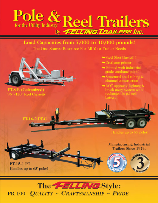 Utility Cable Reel Trailers for Public Utilities